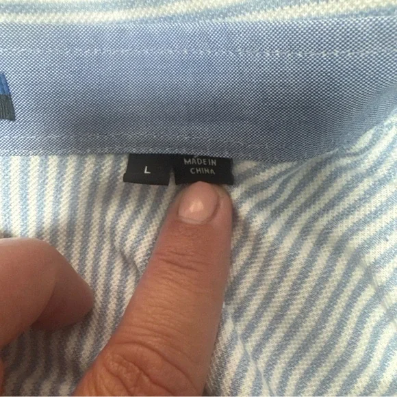 Boss Light Blue Fine-Striped Mens Dress Shirt A49 - Picture 10 of 13